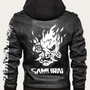 Cyberpunk 2077 Leather Biker Jacket For Mens