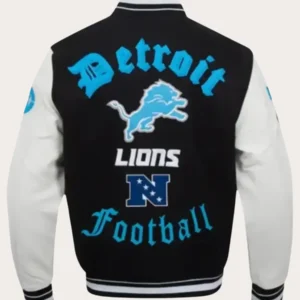 Men’s NFL Detroit Lions Old English Letterman Varsity Jacket