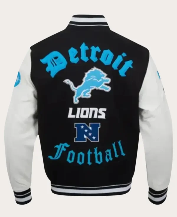 Men’s NFL Detroit Lions Old English Letterman Varsity Jacket