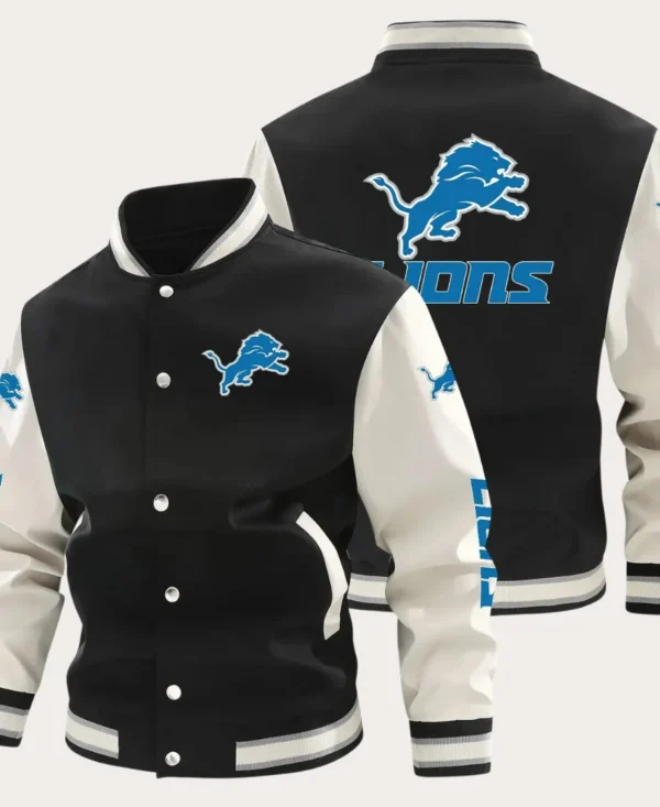 NFL Detroit Lions Old English Letterman Varsity Jacket