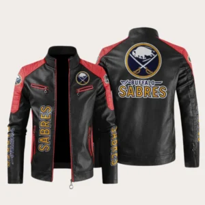 NHL Bufallo Sabres Block Leather Jacket